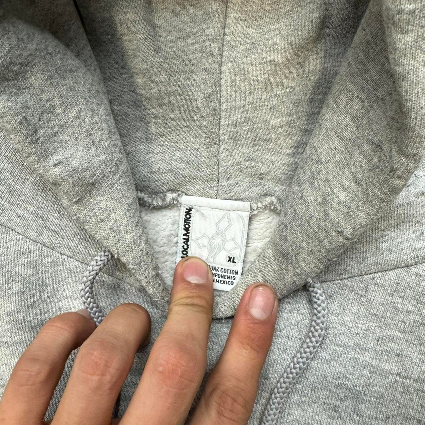 Y2k grey hoodie with embroidered