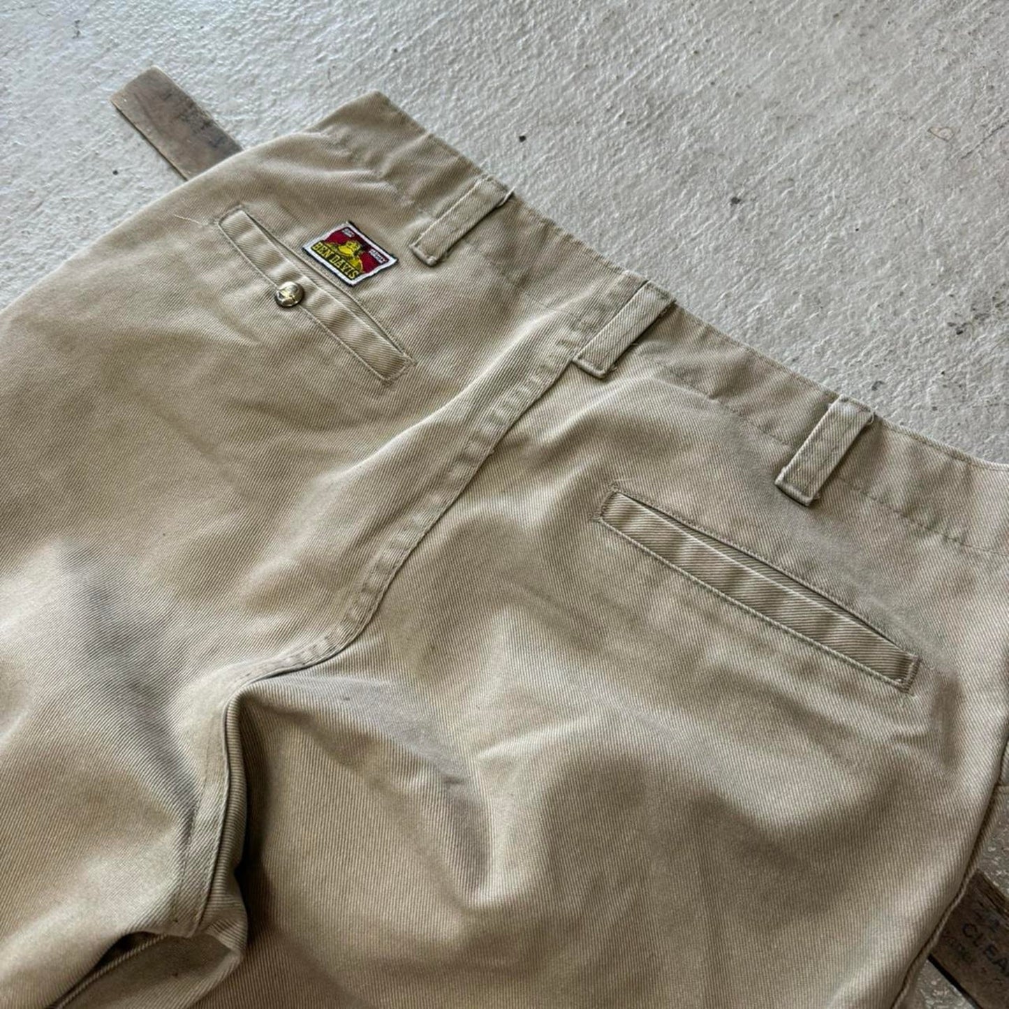 Tan and cream chinos workwear