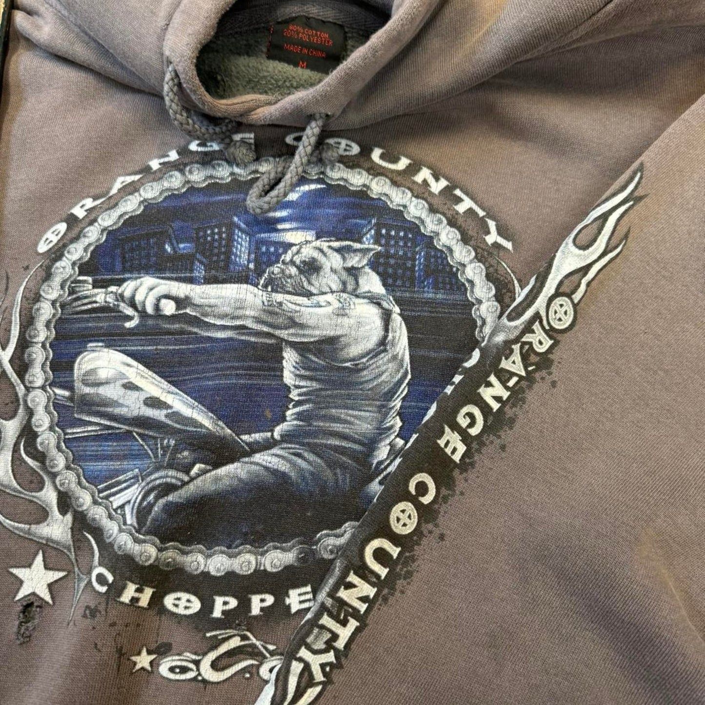 Y2k brown and grey hoodie