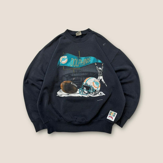 1990s nfl miami dolphins crewneck