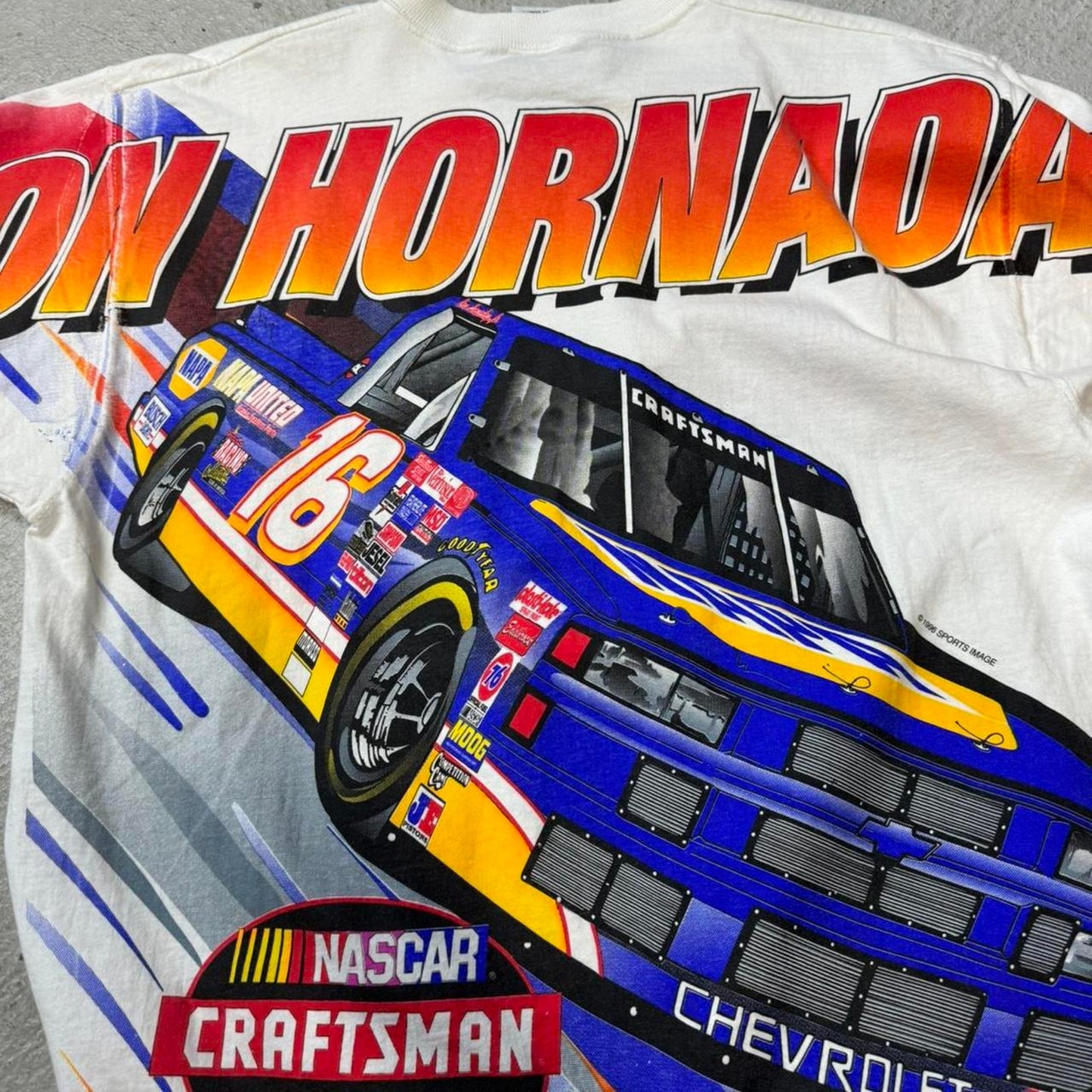 Nascar paul hornaday 16 white