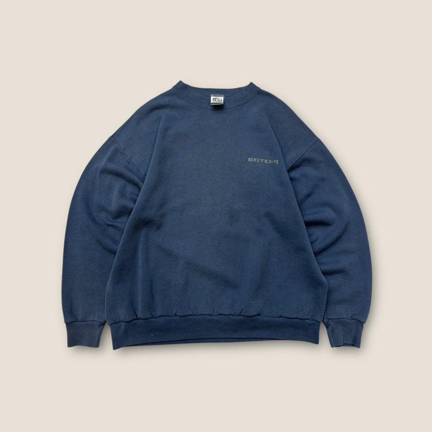 Navy blue sweatshirt with embroidered