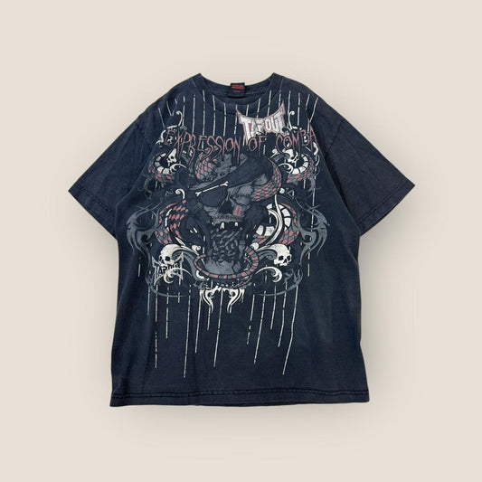 Y2k affliction tapout tee black