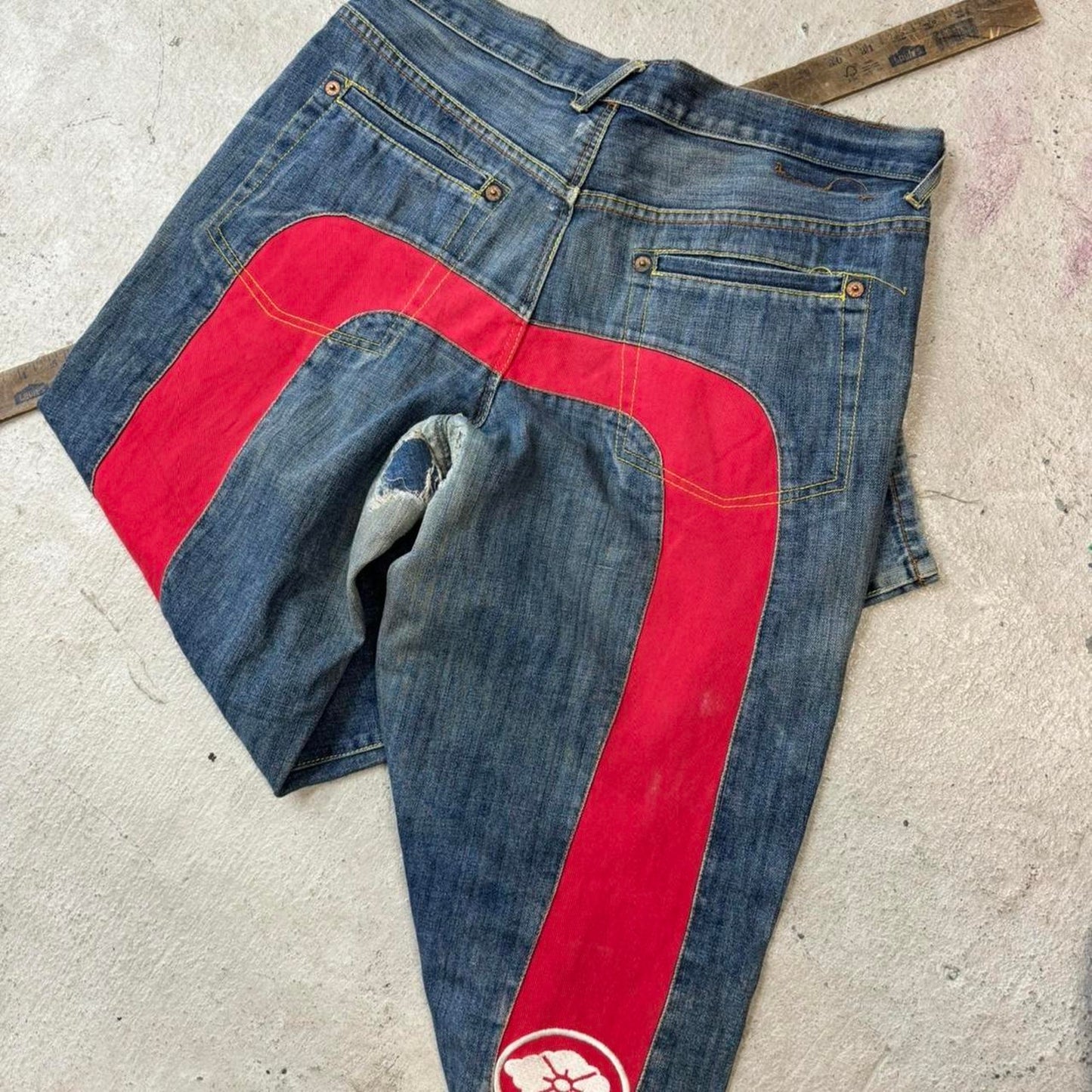 Y2k baggy evisu jeans