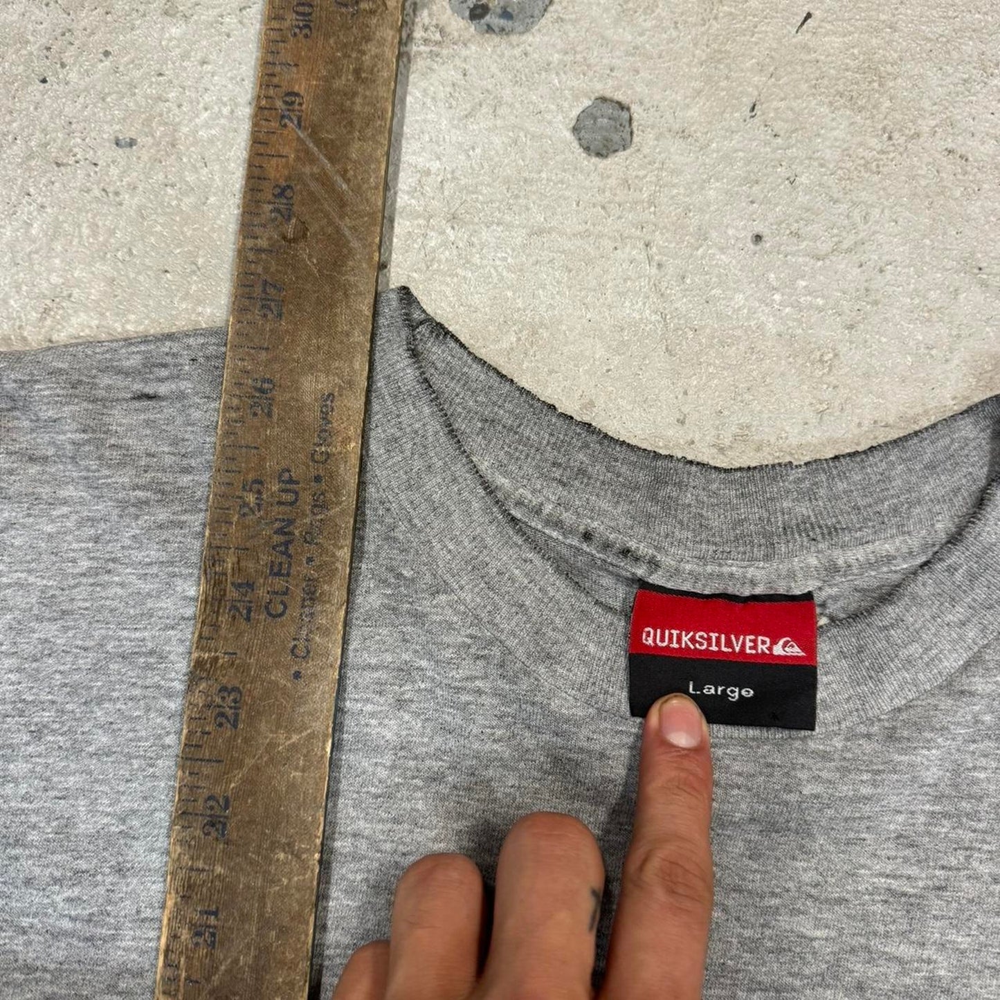 Quiksilver grey and blue tee