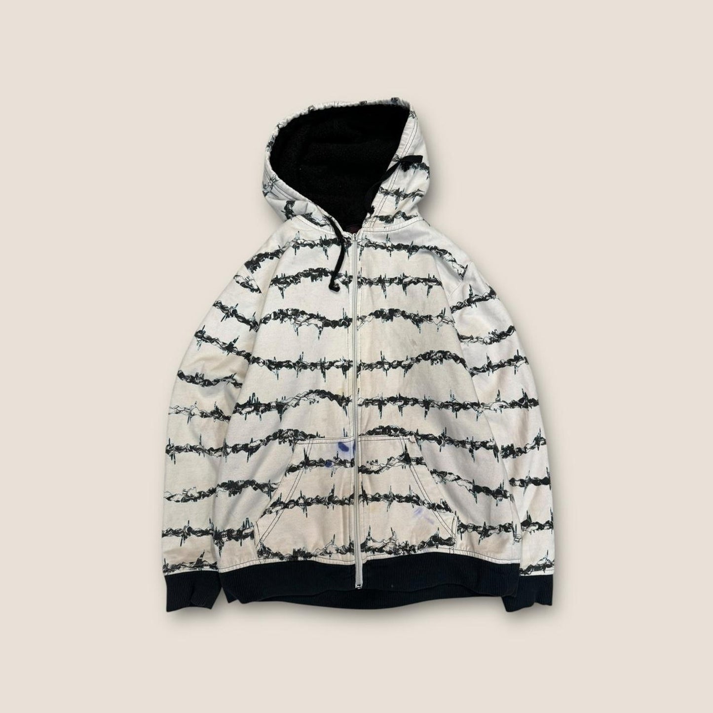 Barbed wire zip up hoodie