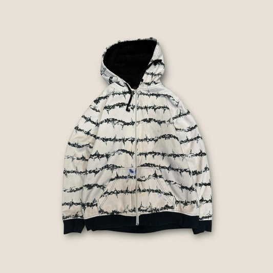 Barbed wire zip up hoodie