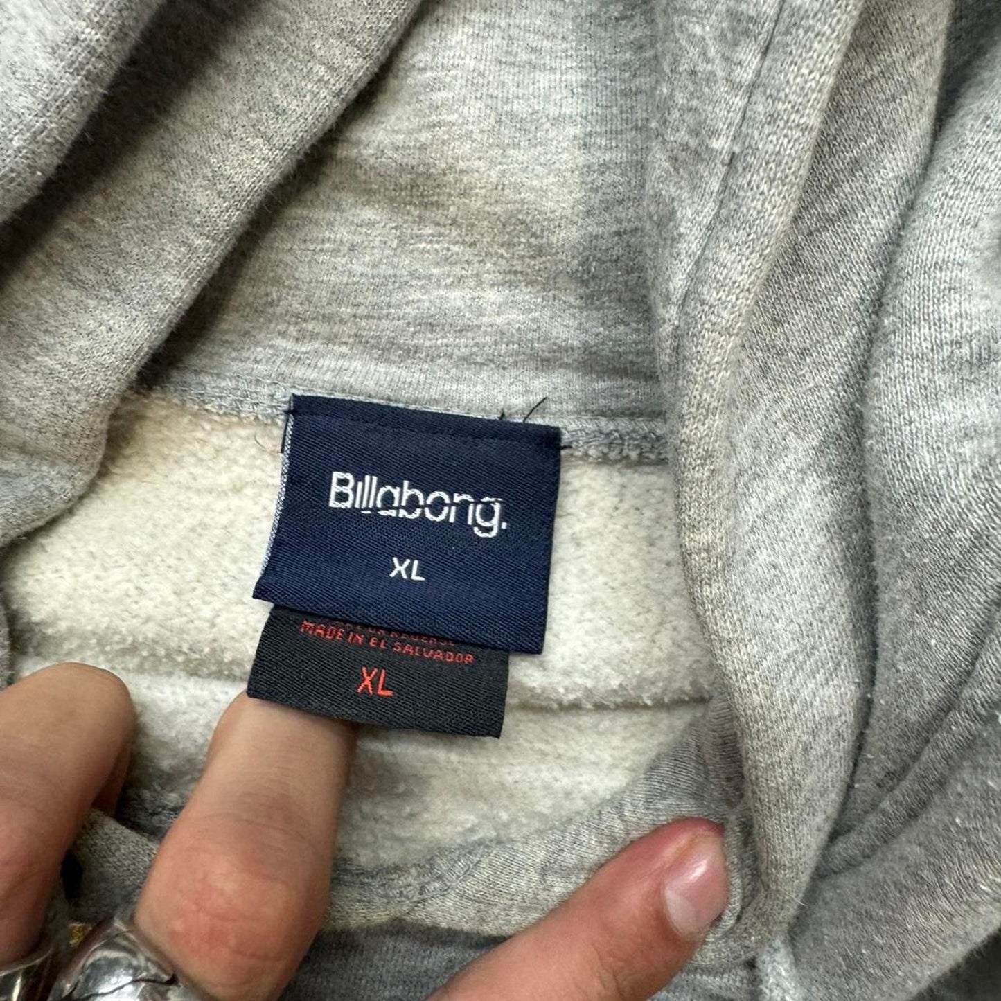 Billabong grey and yellow hoodie