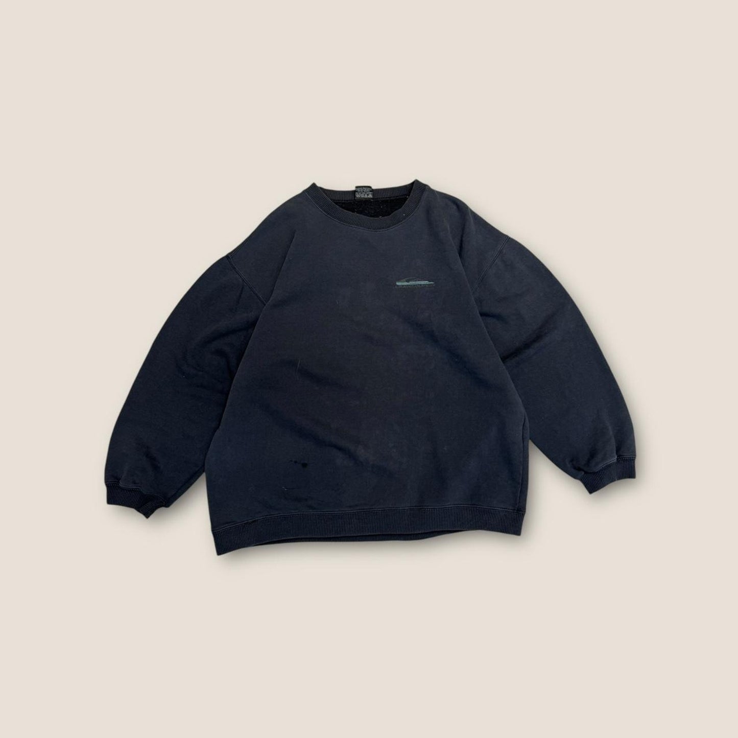 Navy blue sweatshirt with a