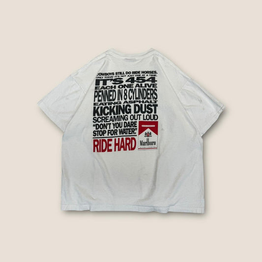 Marlboro white and red tee