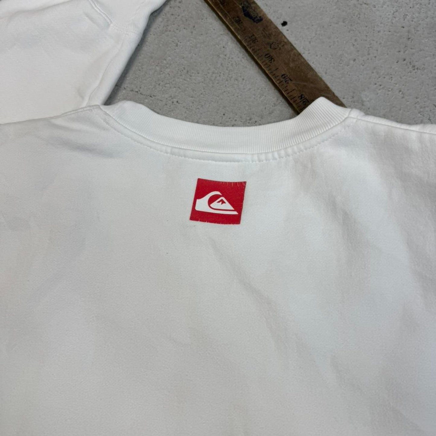 Quiksilver white and red crewneck