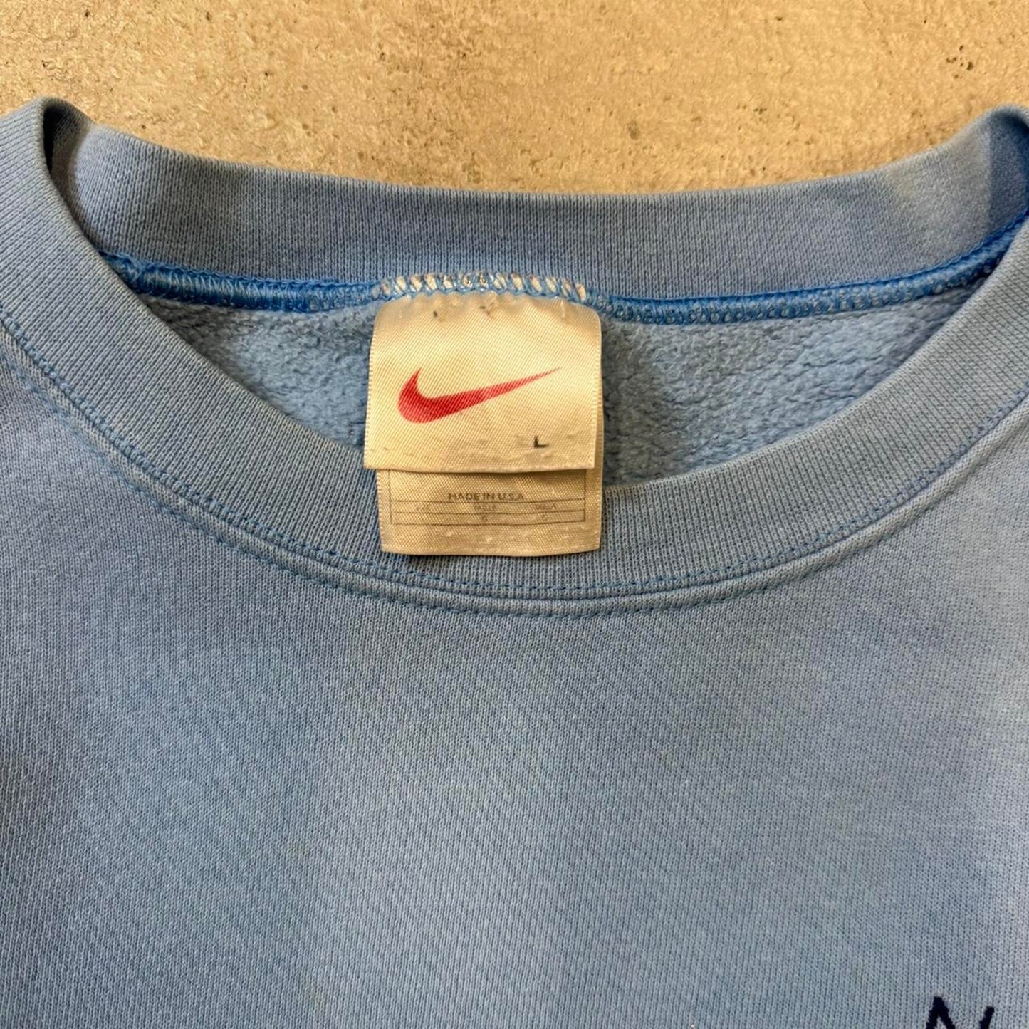 90s blue nike crewneck