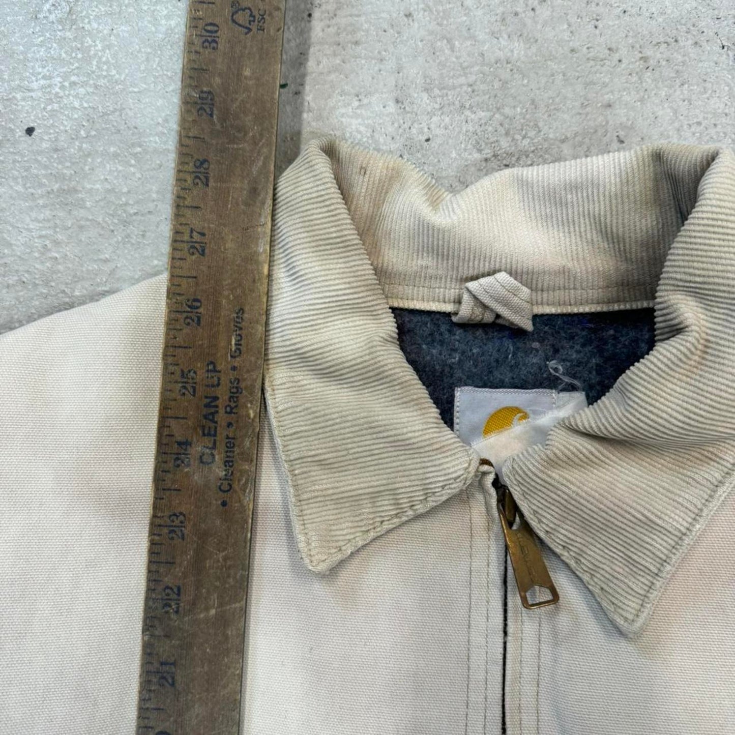 Carhartt cream and white corduroy