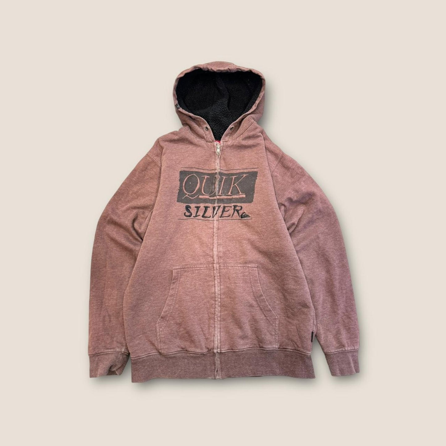 Quiksilver pink and burgundy hoodie