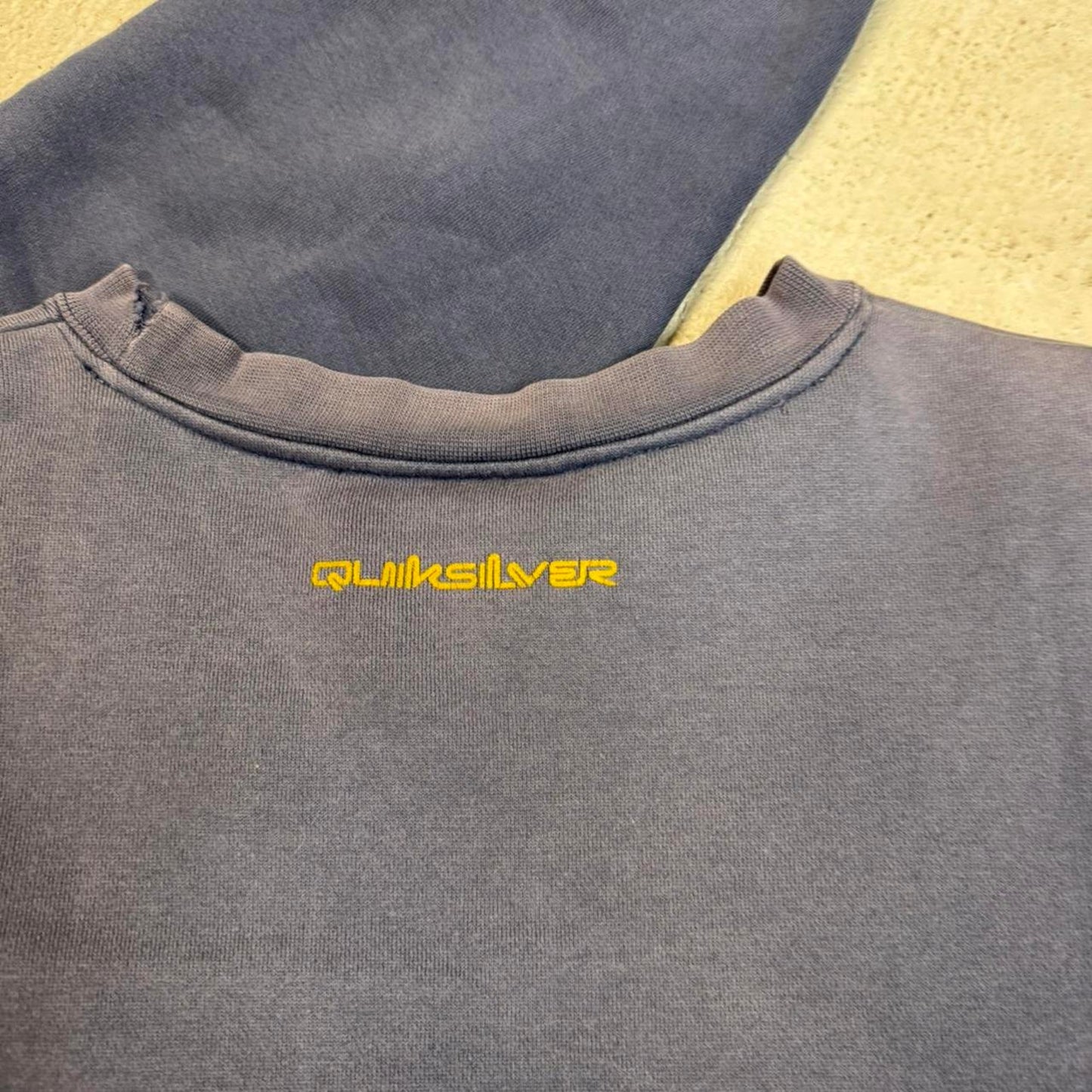 Quiksilver navy and yellow sweatshirt