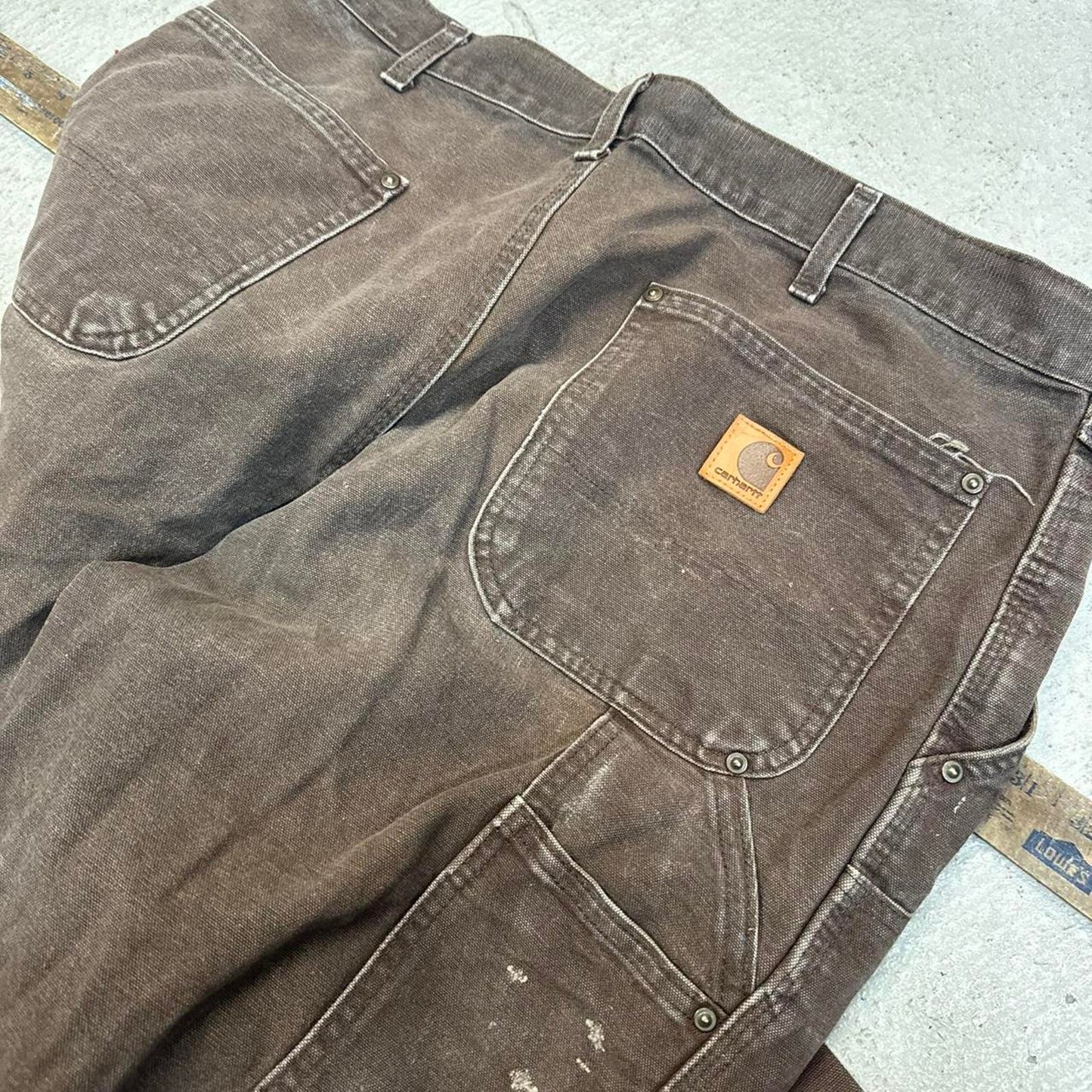 Brown double knee carpenter pants