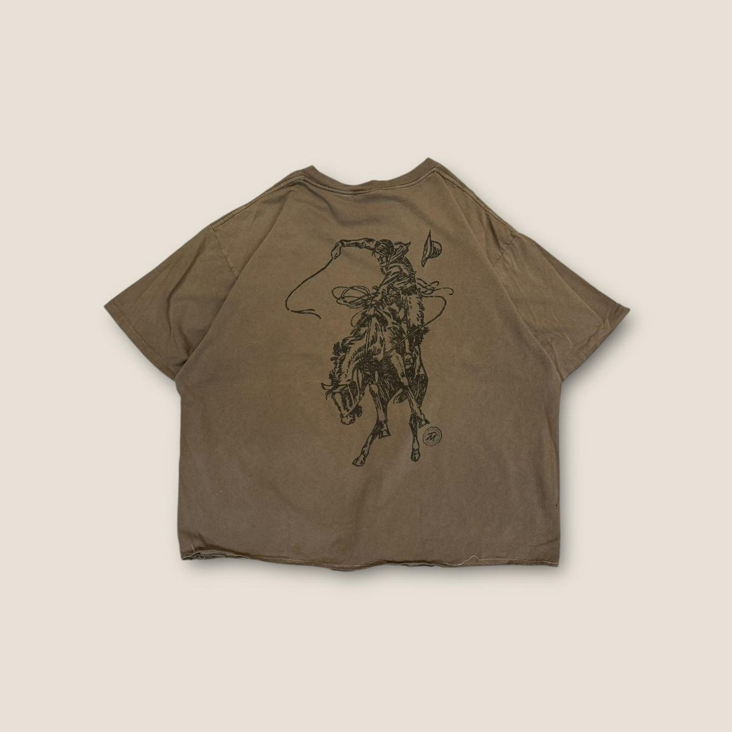 Brown and black graphic tee