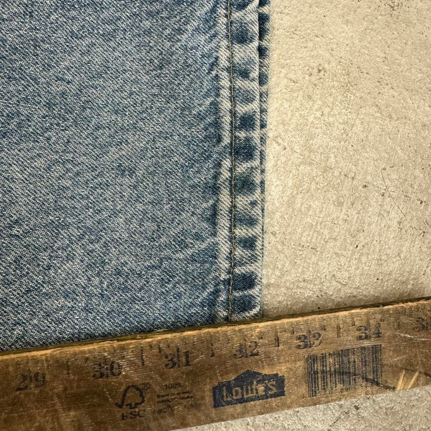 Blue carpenter jeans with a