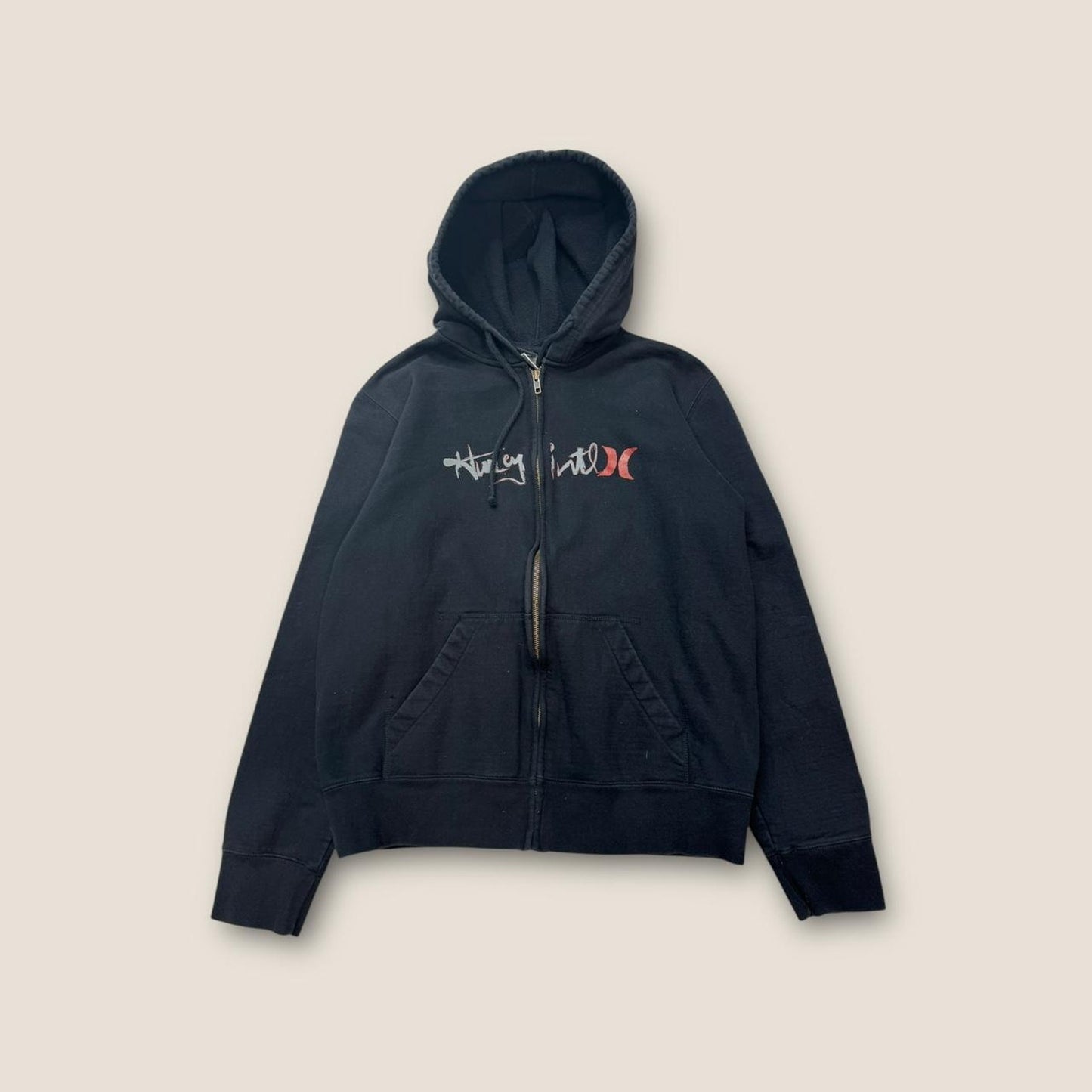 Hurley black hoodie with embroidered