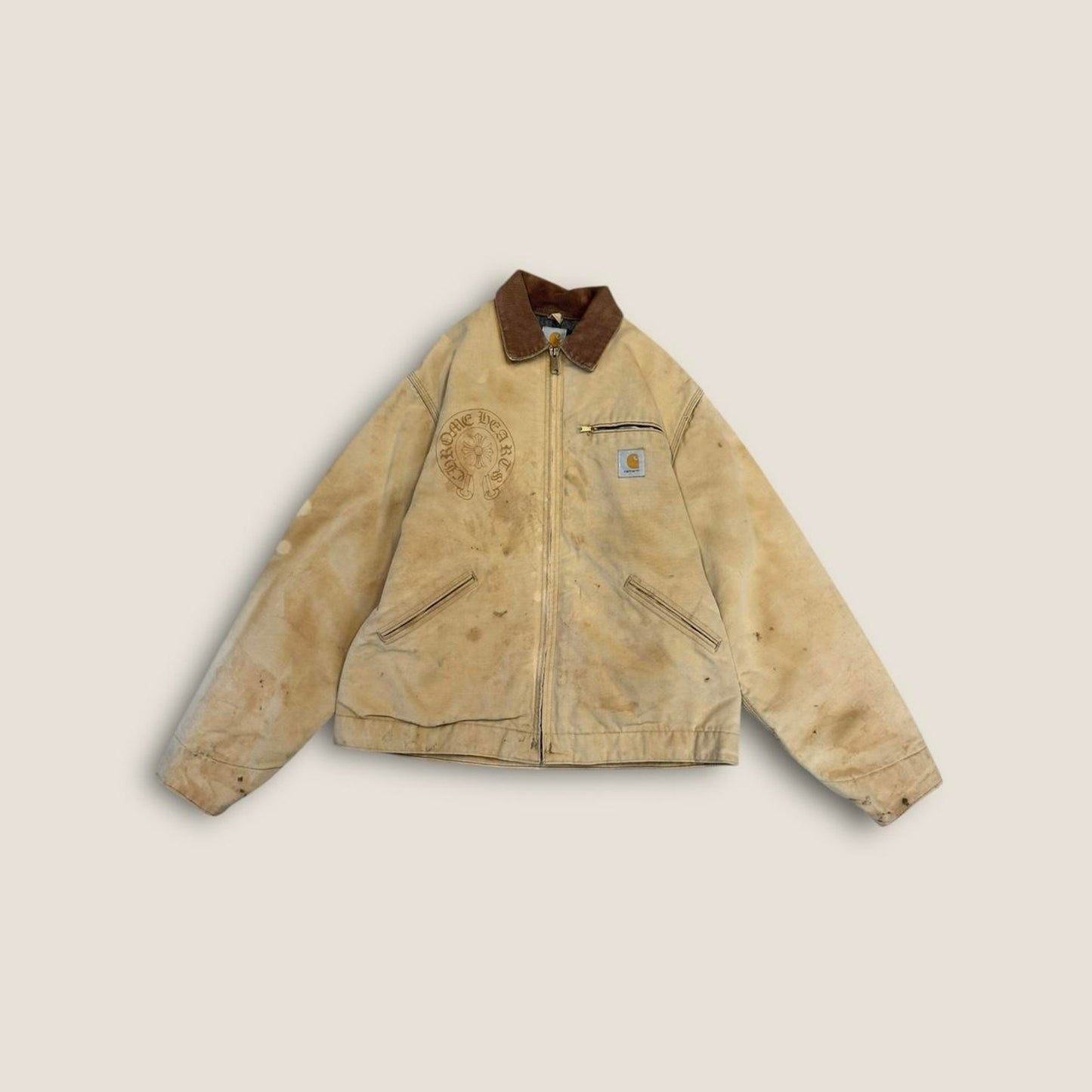 Carhartt tan and cream jacket