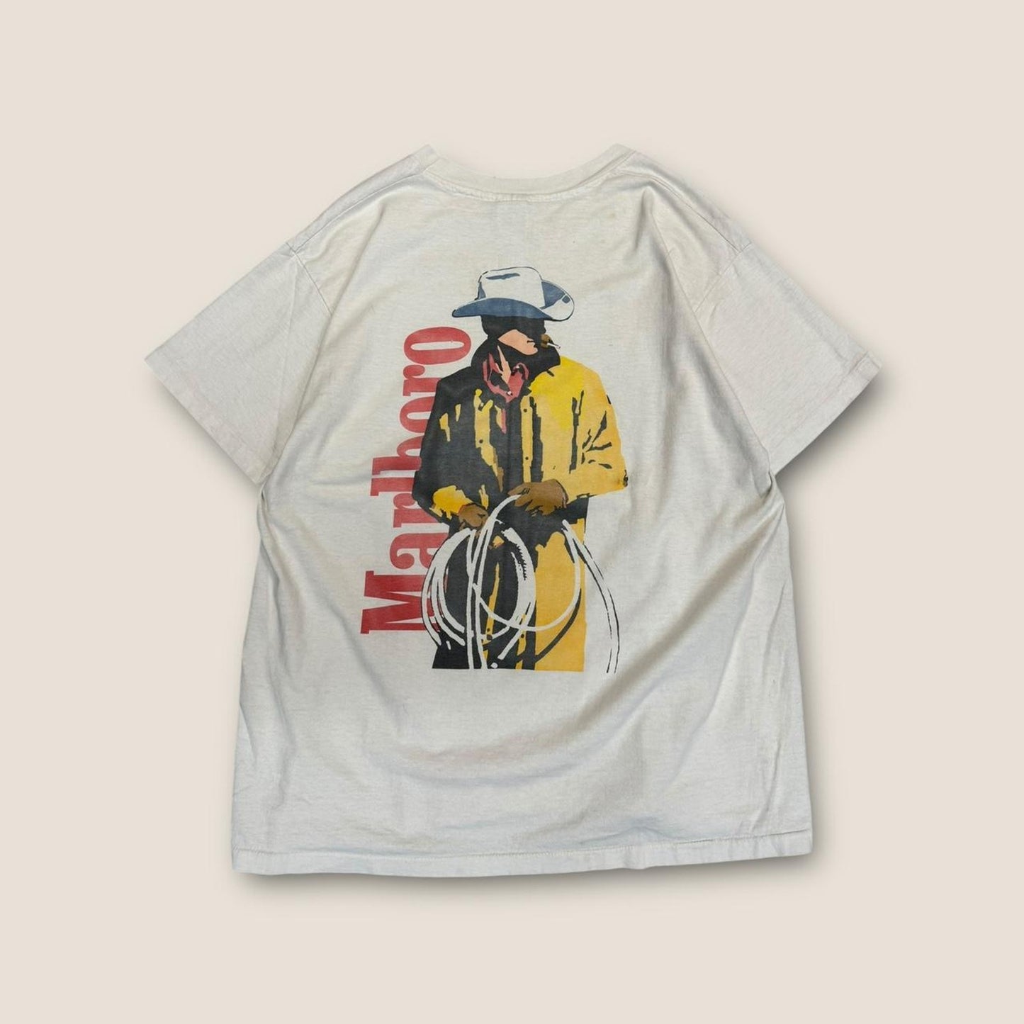 Marlboro cowboy tee white