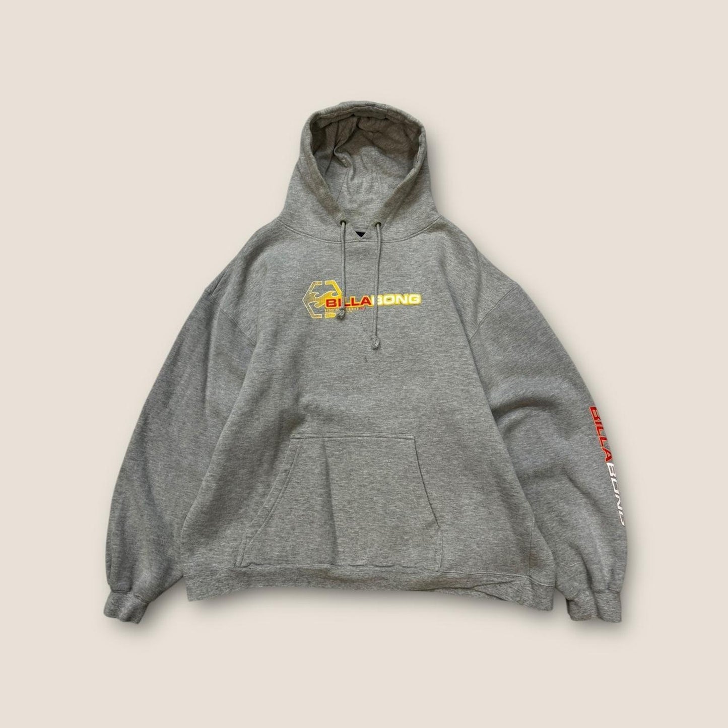 Billabong grey and yellow hoodie