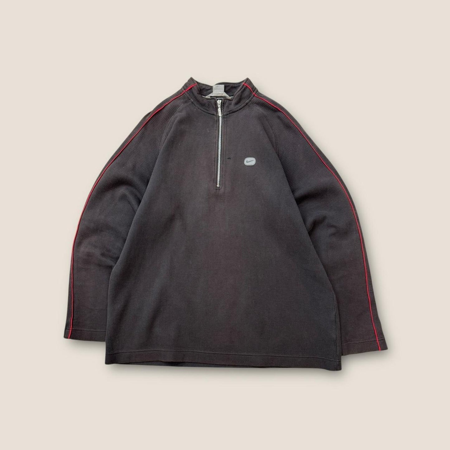 Black and red quarter zip