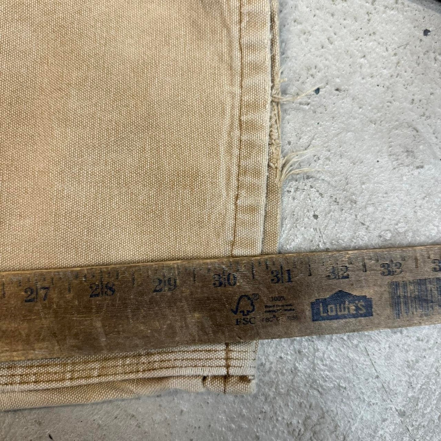 Tan and cream carpenter pants