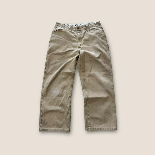 Tan and cream chinos workwear