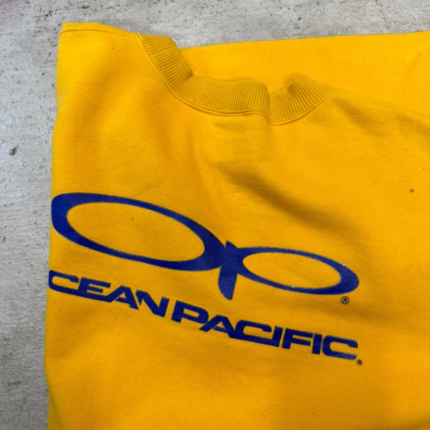 Yellow and blue op crewneck