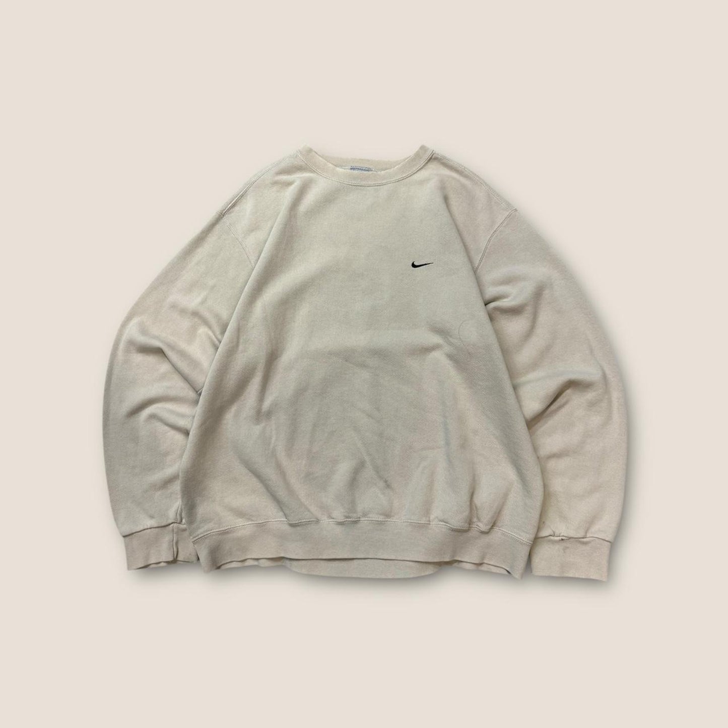 Nike cream sweatshirt with embroidered