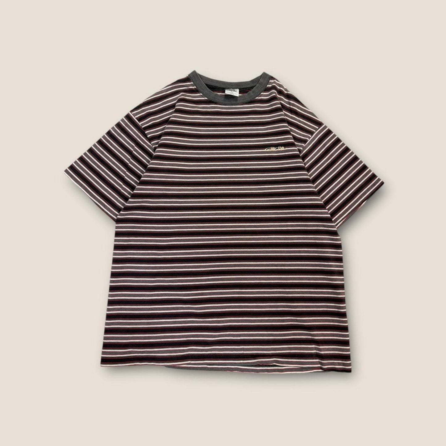 Black and grey striped t shirt