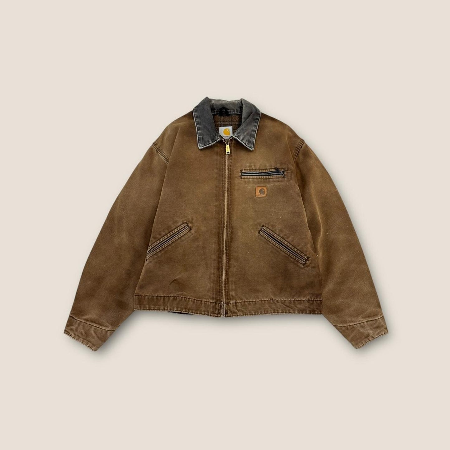 Brown canvas work jacket carhartt