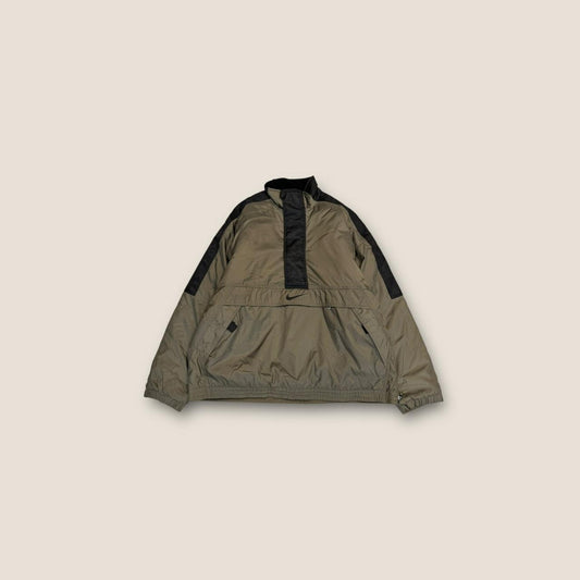 Khaki and black windbreaker jacket