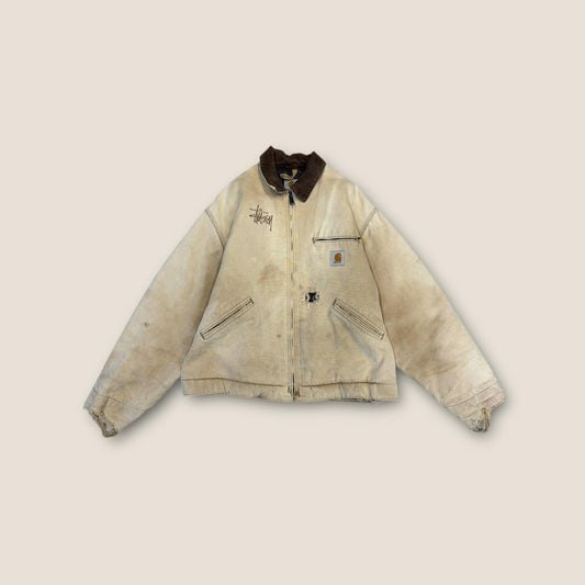 Carhartt cream and brown jacket