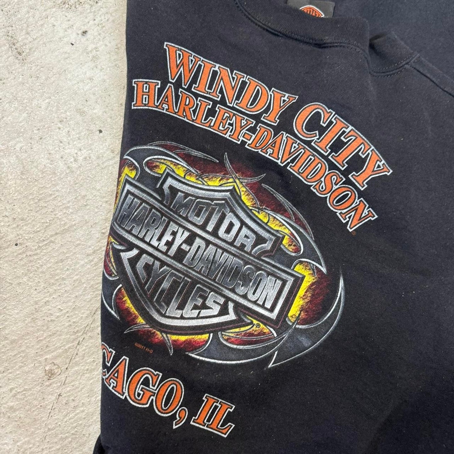 Harley davidson black crewneck sweatshirt