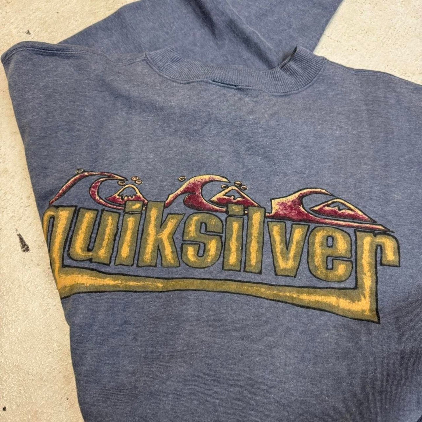 90s quiksilver blue crewneck sweatshirt