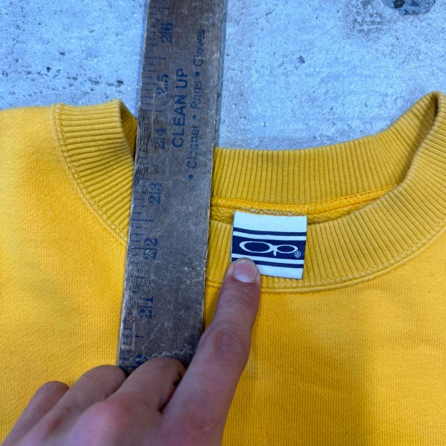 Yellow and blue op crewneck