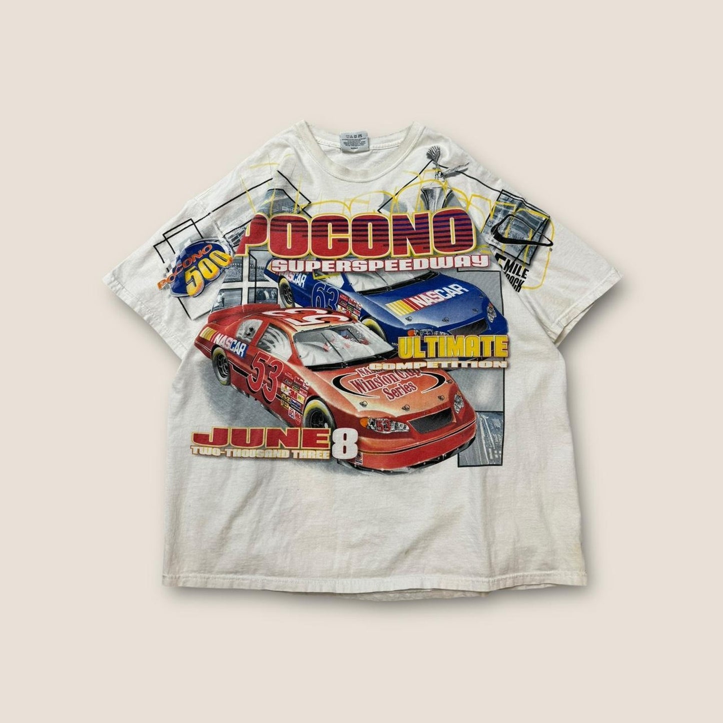 Nascar white and red t shirt