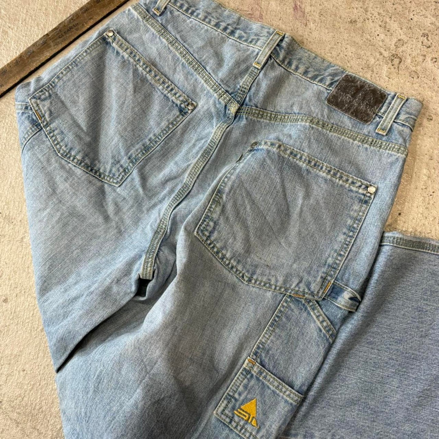 Blue carpenter work jeans workwear