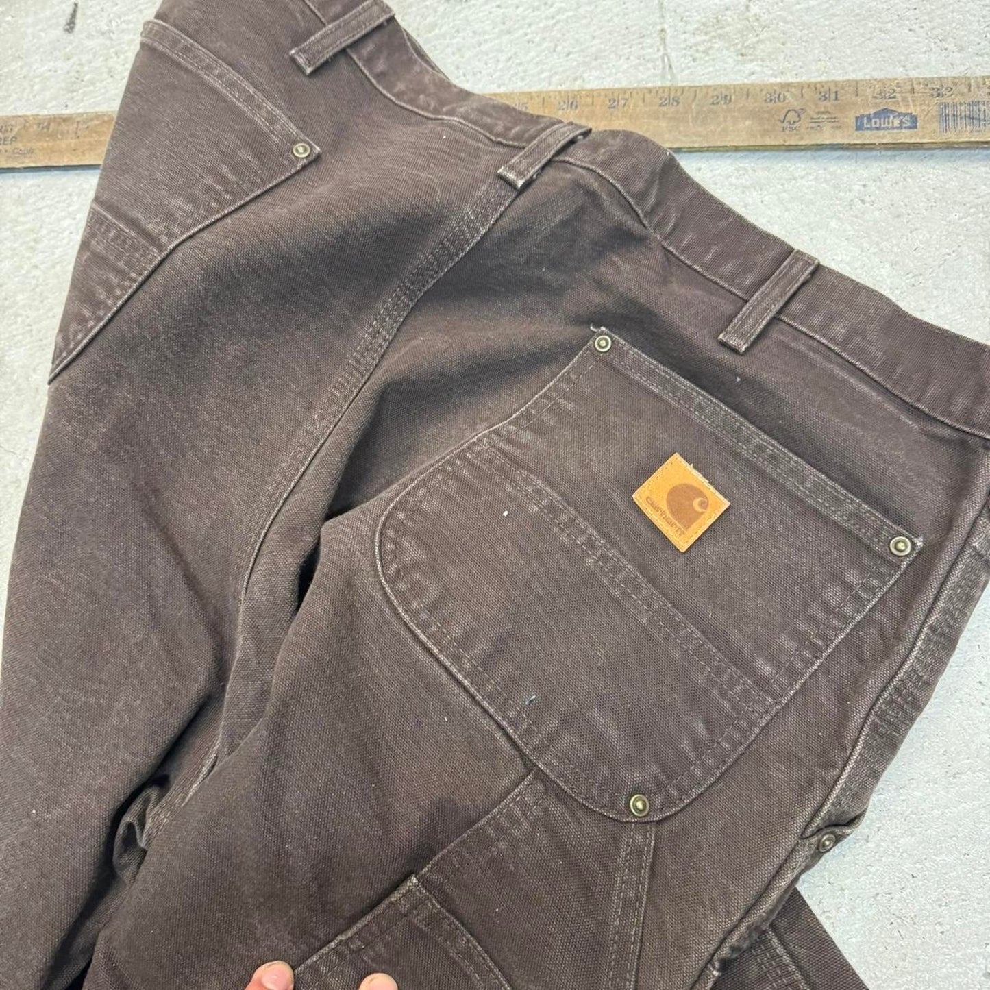 Brown double knee cargo pants