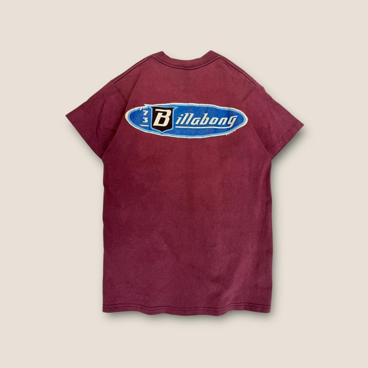 Billabong burgundy and blue tee