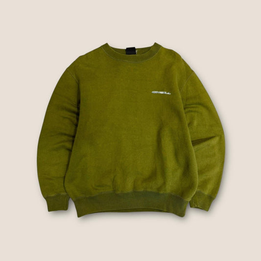 Khaki and green crewneck sweatshirt