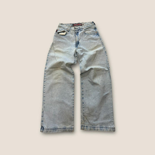 Light wash baggy jeans