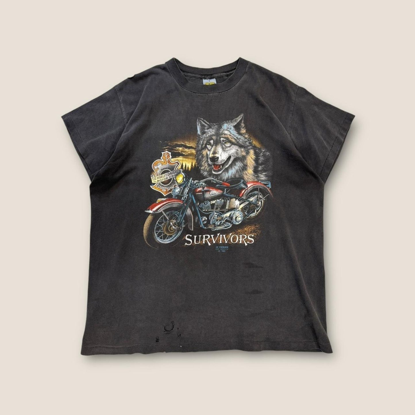 1990s harley davidson black tee