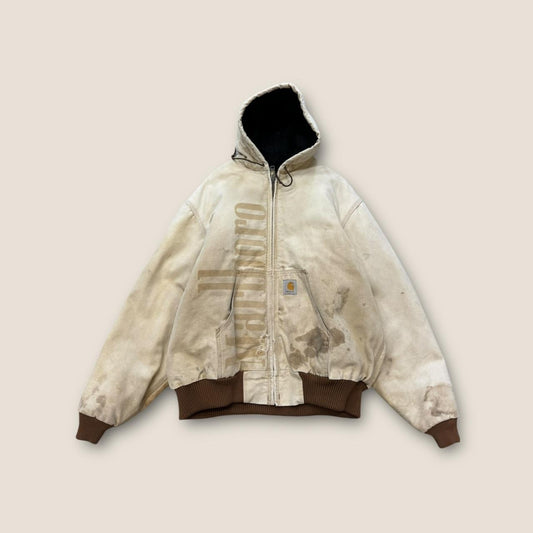 Carhartt beige jacket with brown