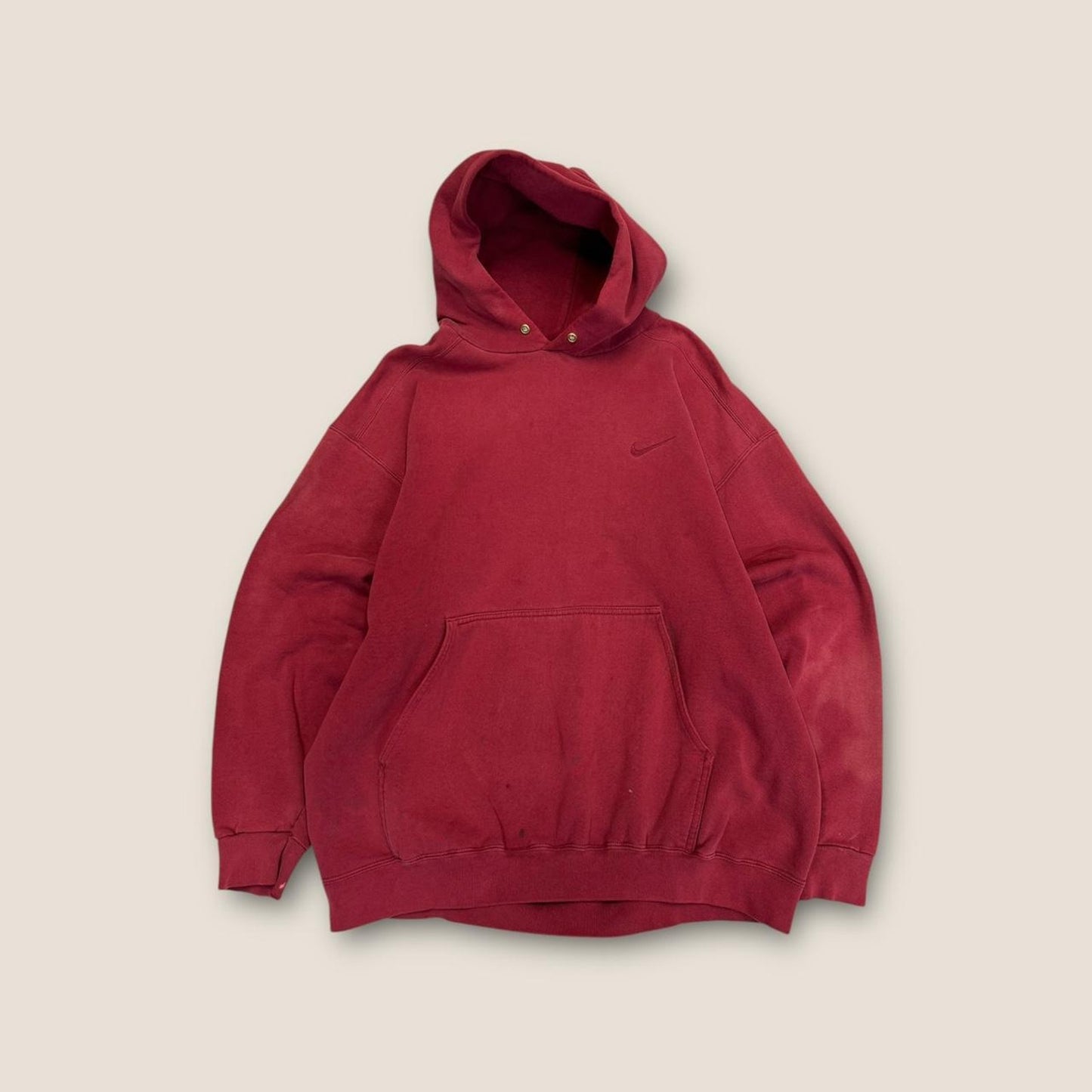 Nike burgundy hoodie with embroidered