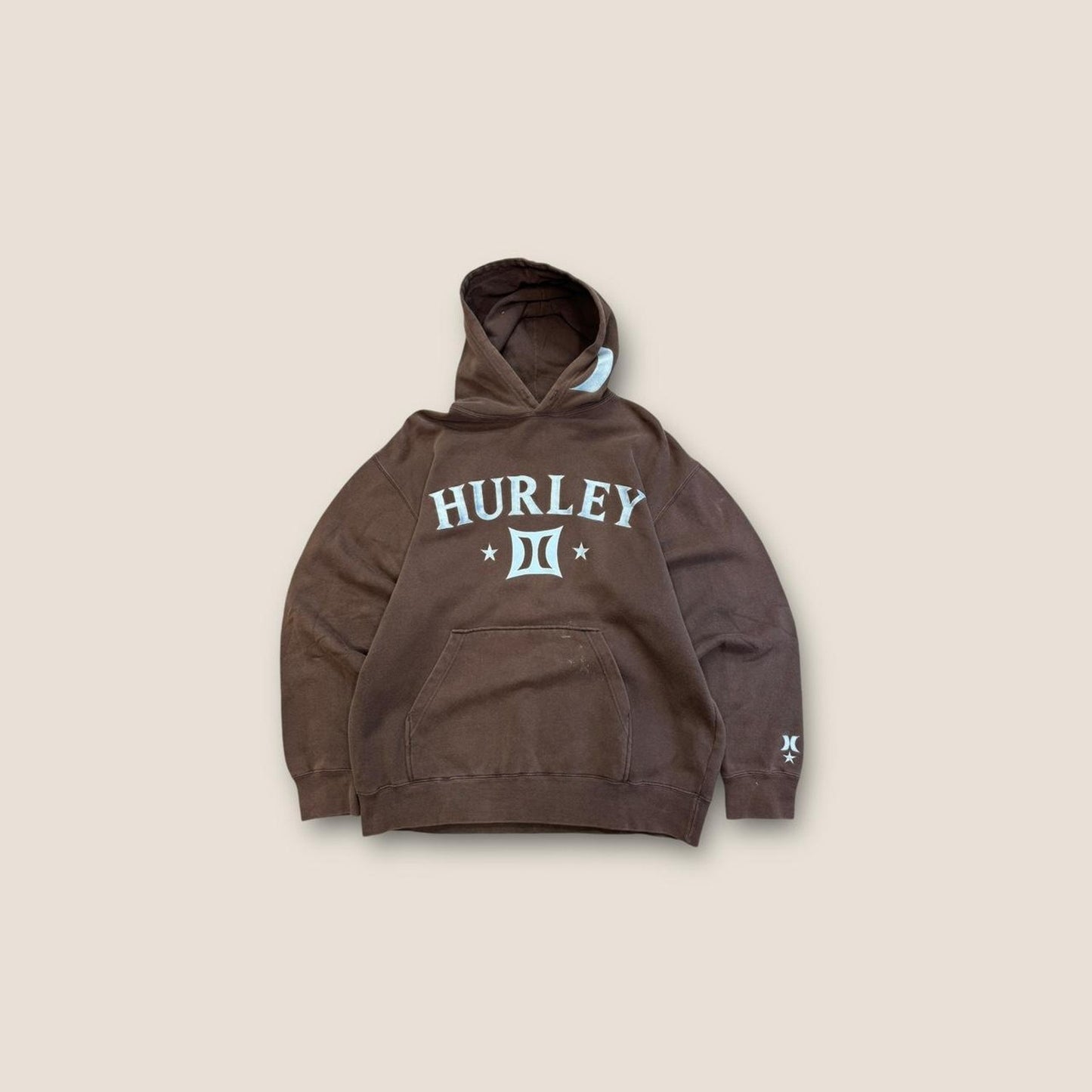 Hurley brown and white hoodie