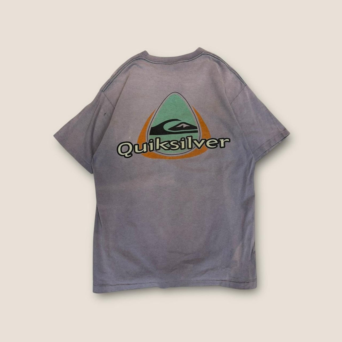 Quiksilver faded grey t shirt