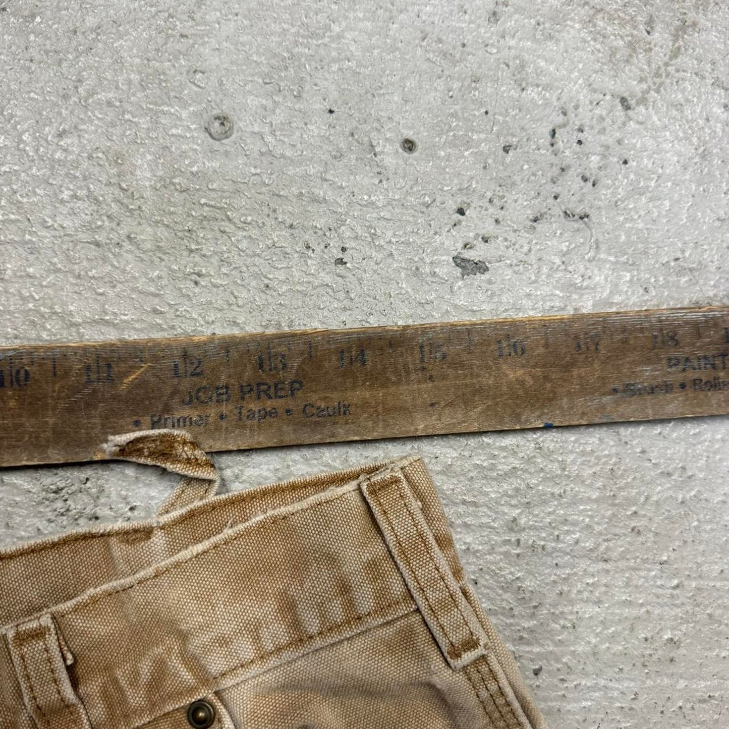 Tan and cream carpenter pants